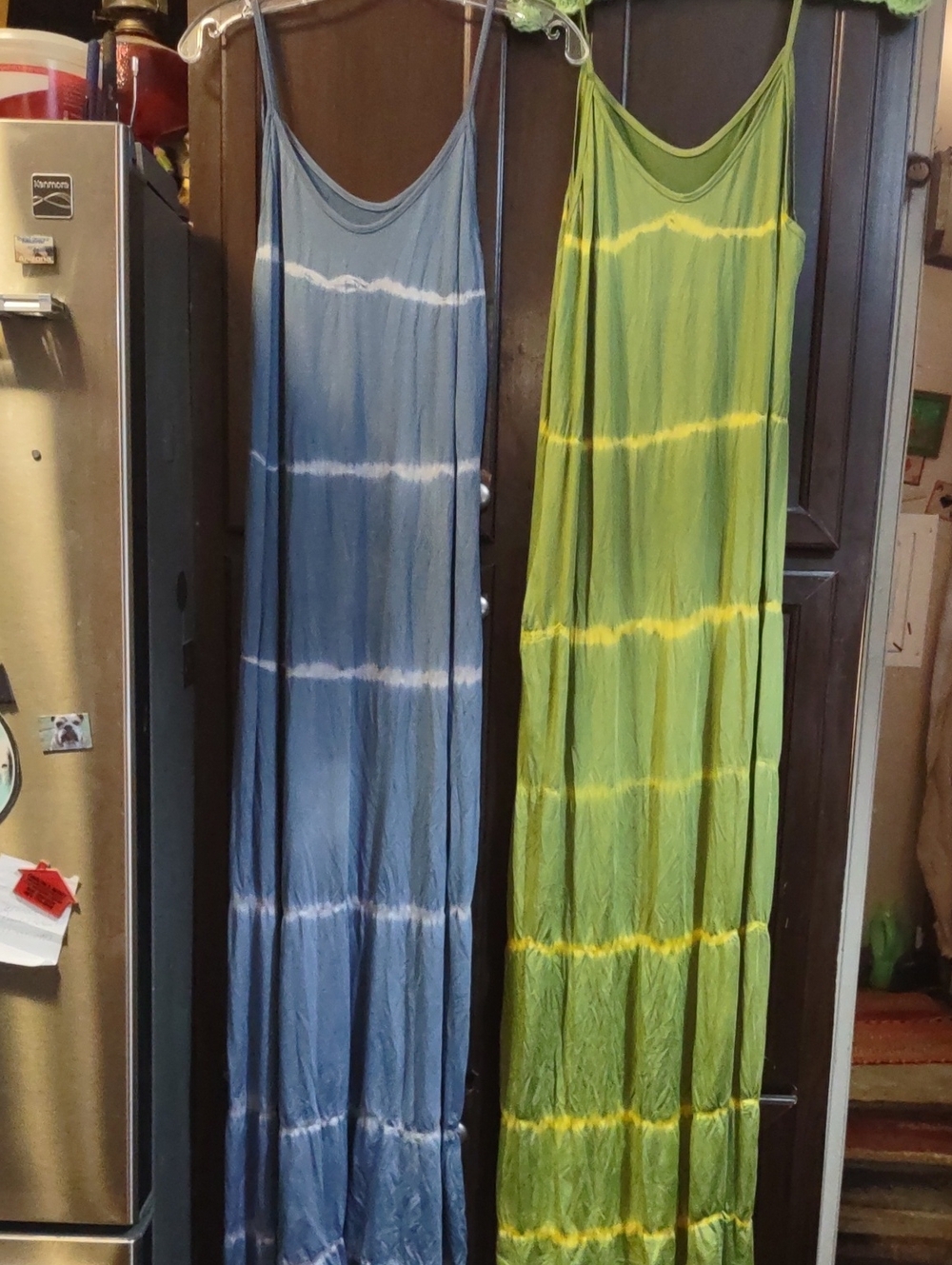 Lot Of Two Size Large polyesterSummer Maxi Dresses with Pockets